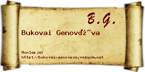 Bukovai Genovéva névjegykártya